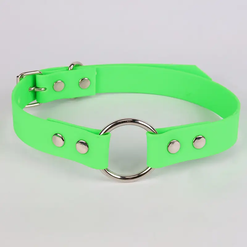 OKEYPETS - OKEYPETS Engros Brugerdefineret Logo Kraftig Holdbar Justerbar Holdbar Belagt Webbing PVC Vandtæt Hundehalsbånd Kæledyrshalsbånd 1