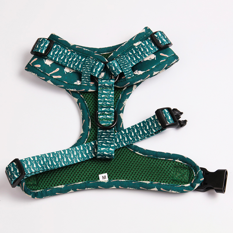 OKEYPETS Wholesale Quick Release Buckle Dog Chest Harness Custom Print Soft Neoprene Dog Harness 7