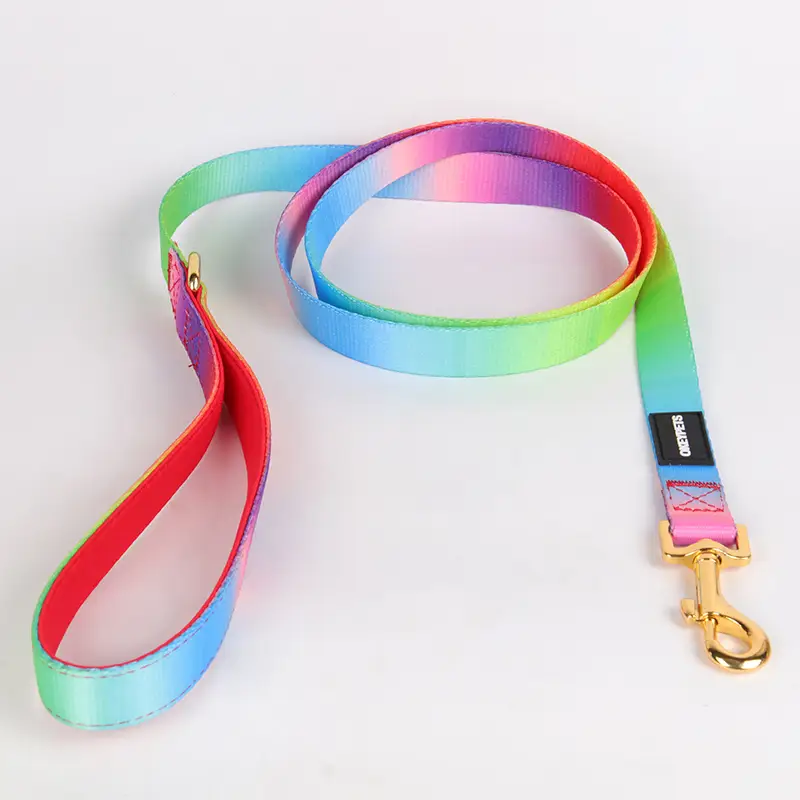 OKEYPETS - Lesă pentru câini din neopren, reglabilă, cu sublimare, în vrac, OEM, cu strat dublu, cu logo 1