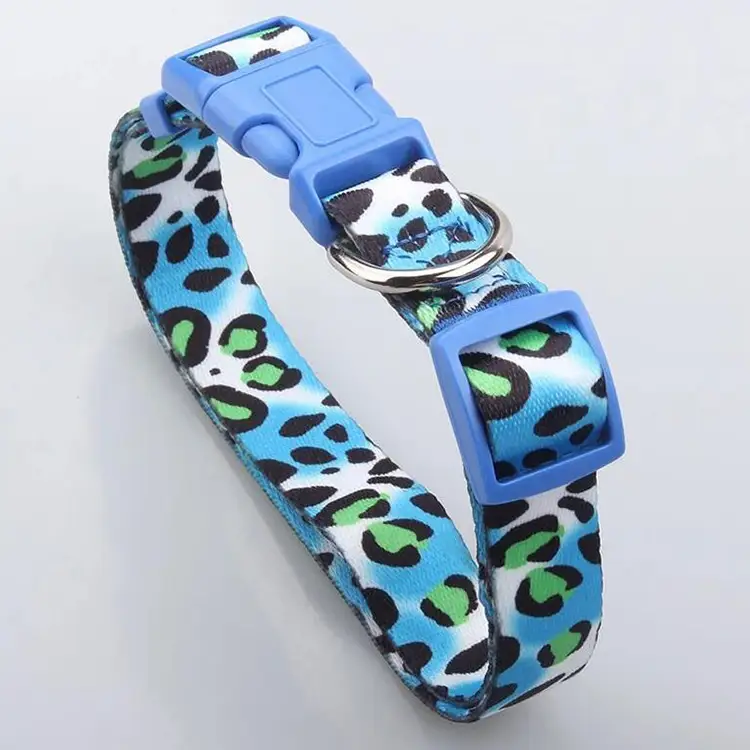 OKEYPETS - Collier pour animaux de compagnie OKEYPETS avec anneau en D, pour une durabilité accrue, sublimation tendance, en polyester et coton. Collier chaîne pour chien Pitbull en polyester. Dollar 1
