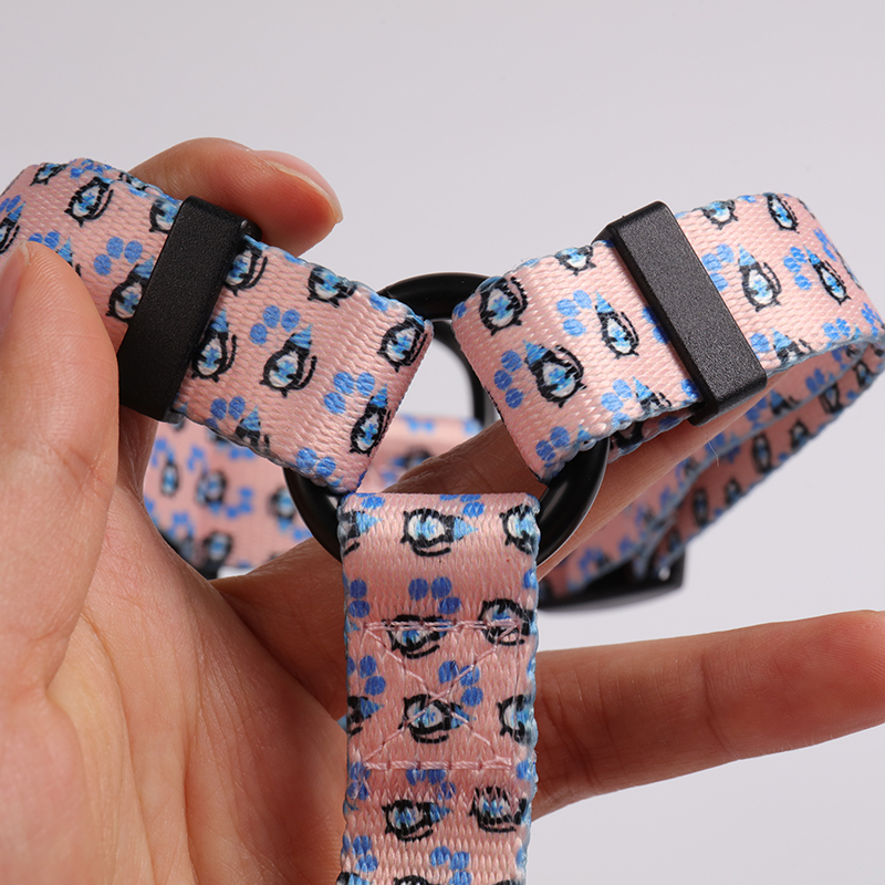 OKEYPETS - Corak Rekaan Percuma abah-abah anjing berwarna-warni poliester tahan lama boleh terbalik abah-abah anjing kecil dengan logo Abah-abah Anyaman Poliester1 10