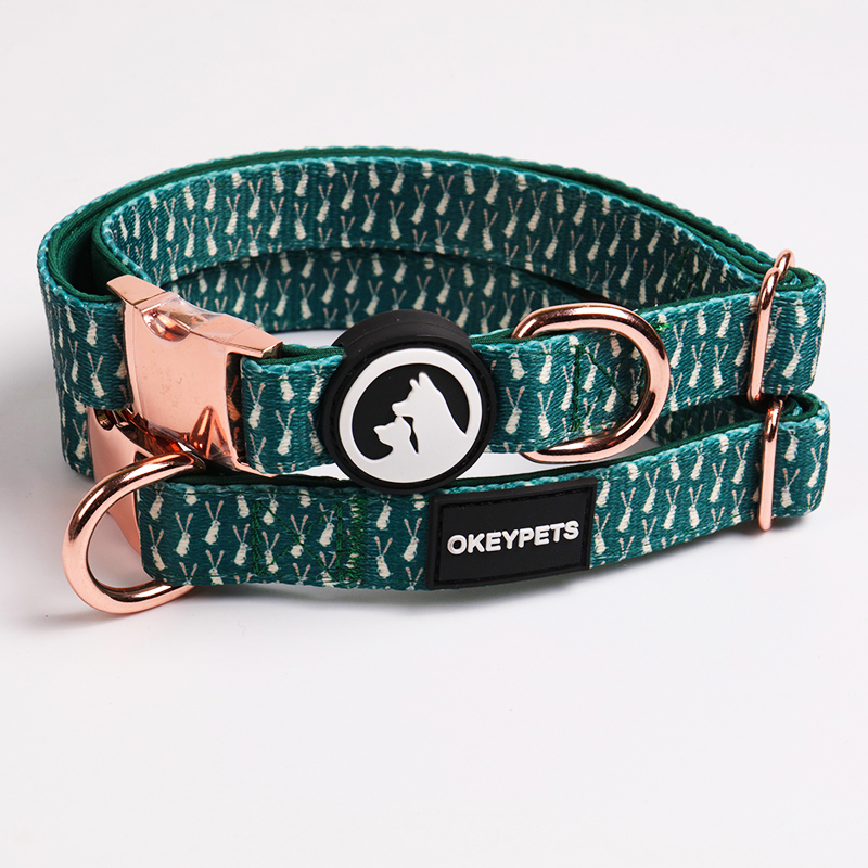 OKEYPETS - Personalized Pet Collar Adjustable Size Buckle Double Layers Luxury Colorful Comfortable Soft Dog Collar Neoprene Dog Collar 11