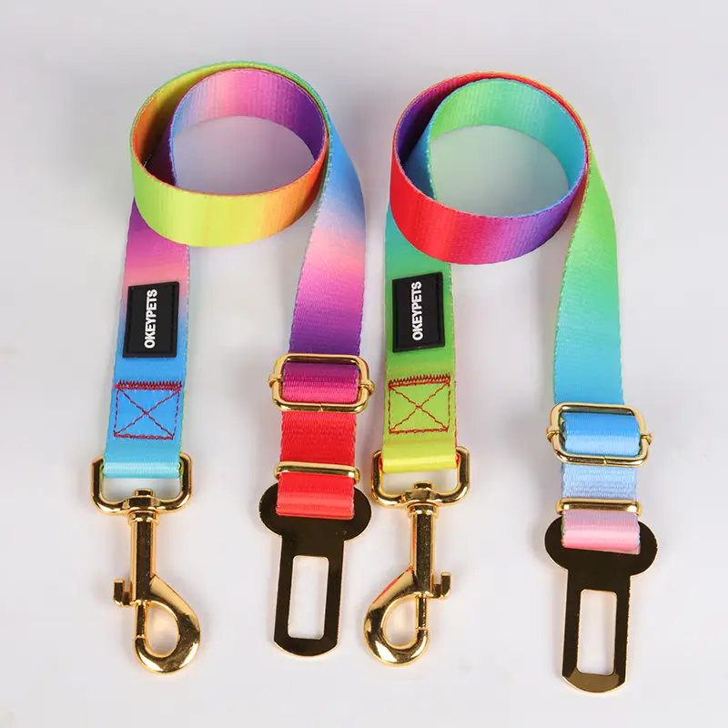 OKEYPETS - OKEYPETS pribor Dizajnerska uzica za pse Pribor za kućne ljubimce Podesiva udobna autosjedalica Sigurnosna uzica za pse Auto uzica za pse 1