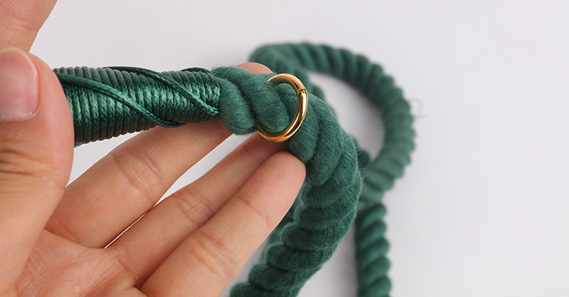 OKEYPETS - Laisse personnalisée pour chiot OKEYPETS en corde, écologique, douce et résistante, réglable, faite main, colorée, 100 % coton. 13