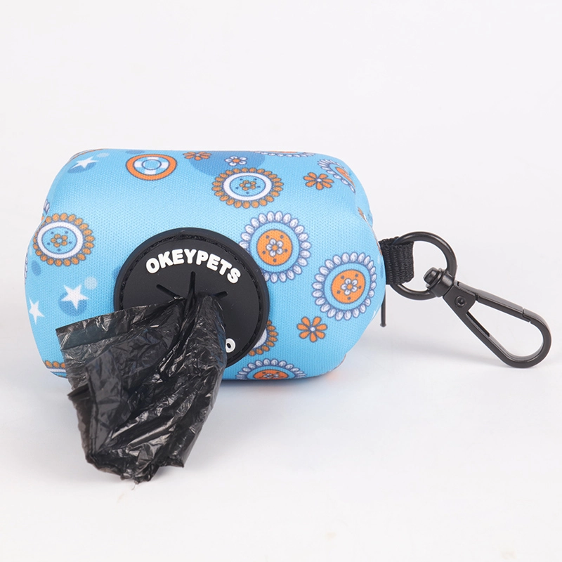 OKEYPETS Pet Accessories Dog leash Attachment Zippered Pouch Neoprene Dog Waste Bag Dispenser 7