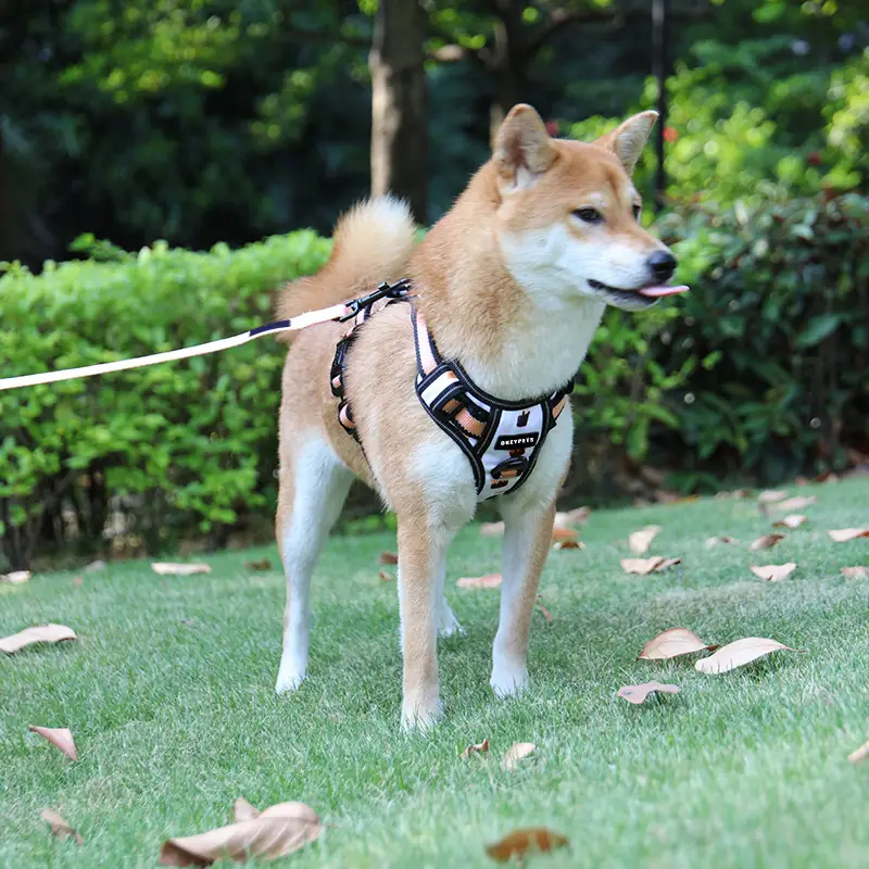 OKEYPETS - OKEYPETS Custom Logo Stylish Air Mesh Reflective Strap Sublimation Vest Dog Pet Harness Adjustable Reflective Dog Harness 1