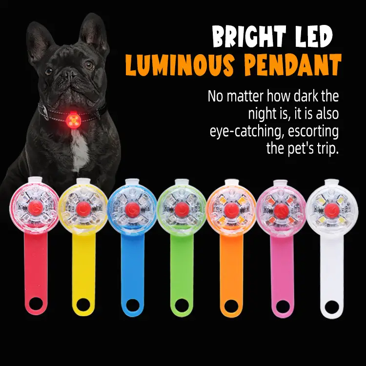 OKEYPETS - Pendentif lumineux LED étanche pour collier de chien, sécurité nocturne, rechargeable par USB, clignotant, pour animaux de compagnie 1