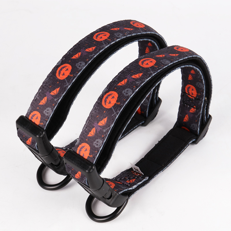Kolar Halloween Anjing OKEYPETS dengan Set Tali Haiwan Peliharaan Kolar dan Tali Anjing Boleh Laras Tugas Berat 7