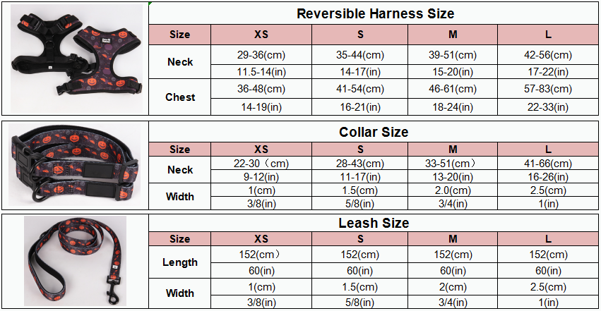 Kolar Halloween Anjing OKEYPETS dengan Set Tali Haiwan Peliharaan Kolar dan Tali Anjing Boleh Laras Tugas Berat 4