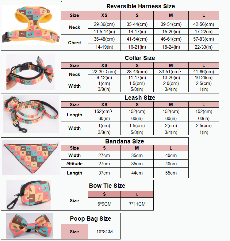 OKEYPETS Állatfelszerelések Új Divatdizájn Mintás Kutyapóráz és Kaki Hulladékzsák Tartó 8