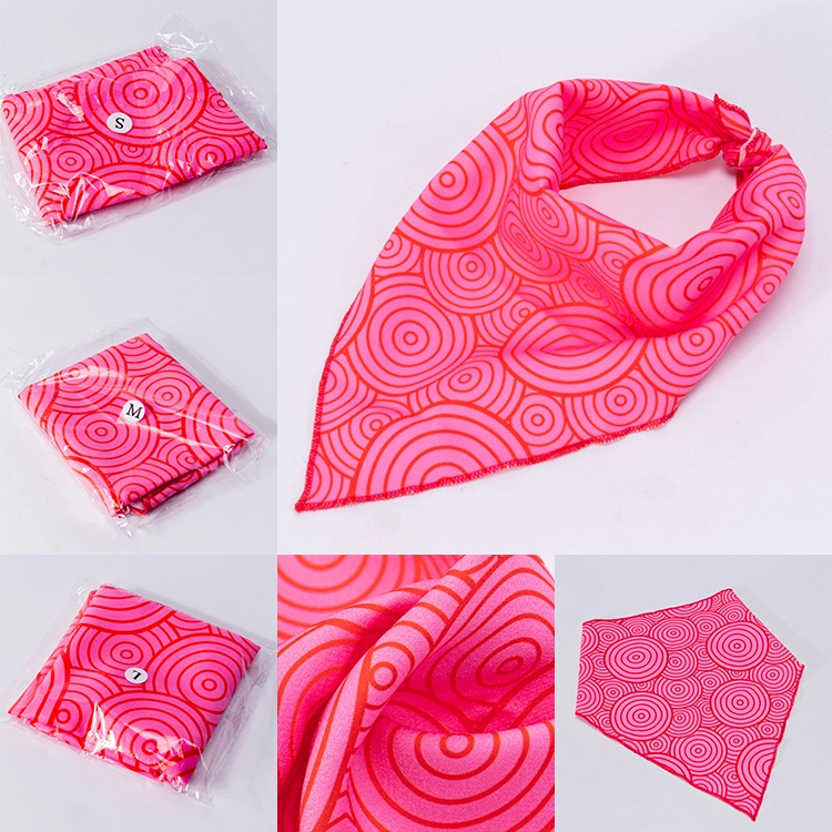 OKEYPETS Módní nastavitelný měkký polyesterový šátek na každodenní nošení pro psy, pratelný trojúhelníkový šátek pro domácí mazlíčky 6