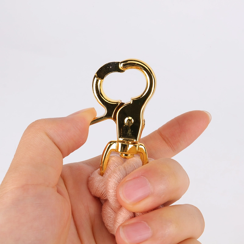 OKEYPETS Atraktivní ručně vyráběné bavlněné pletené paracordové vodítko pro psy v zaprášené růžové barvě 10