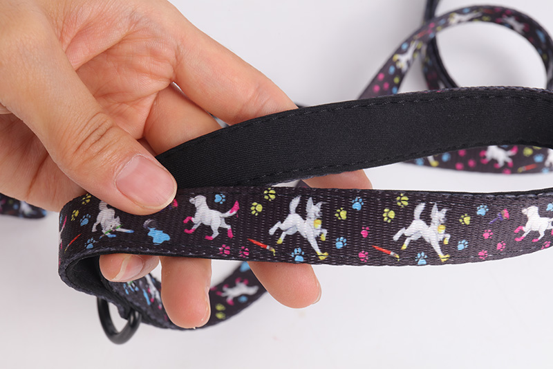 OKEYPETS Collier et laisse pour chien à motif pattes colorées, résistants, ajustables et confortables, avec nœud papillon. 12