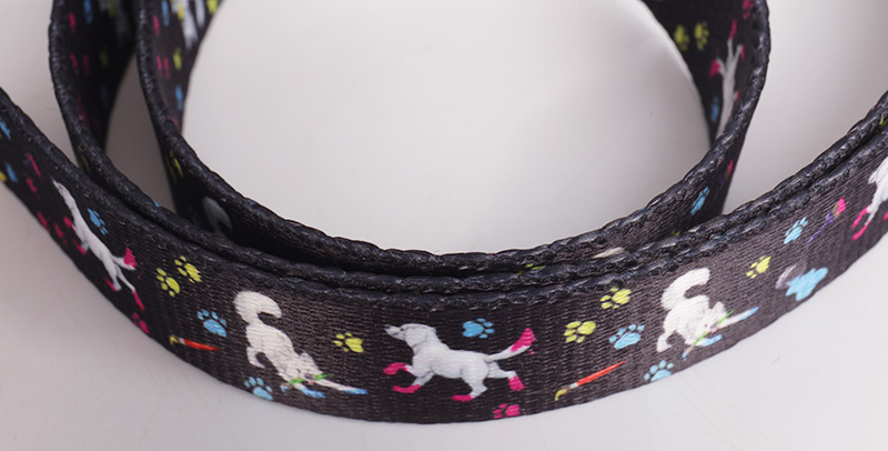 OKEYPETS Collier et laisse pour chien à motif pattes colorées, résistants, ajustables et confortables, avec nœud papillon. 14