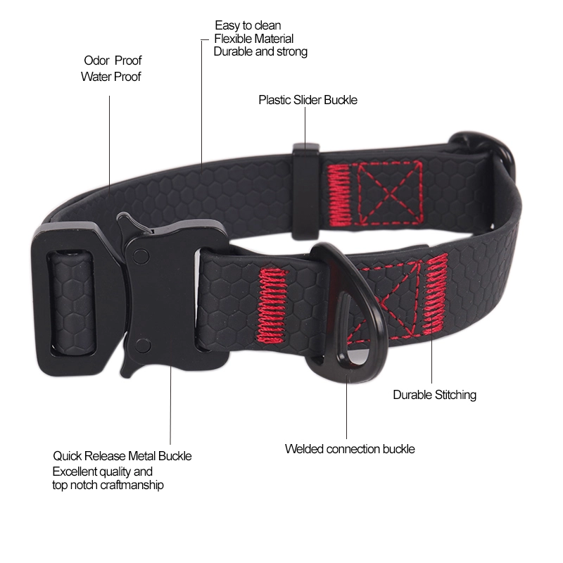 Zgardă de dresaj personalizată Okeypets, ușor de curățat, cu chingă acoperită cu poliuretan TPU 8