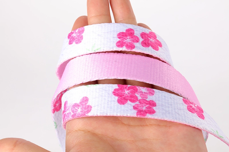 OKEYPETS Collier et laisse pour chien en sangle blanche imprimé floral rose 14