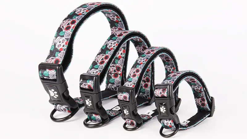 OKEYPETS jauna dizaina mīksta, ērta kucēnu suņu apdrukas regulējama kakla siksna apmācībai 1