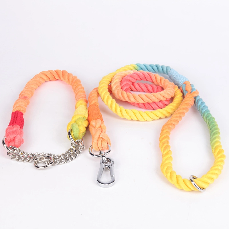 OKEYPETS Оптовая продажа хлопковых поводков и ошейников для собак. Прочный плетеный поводок для бега собак с ошейником. 11
