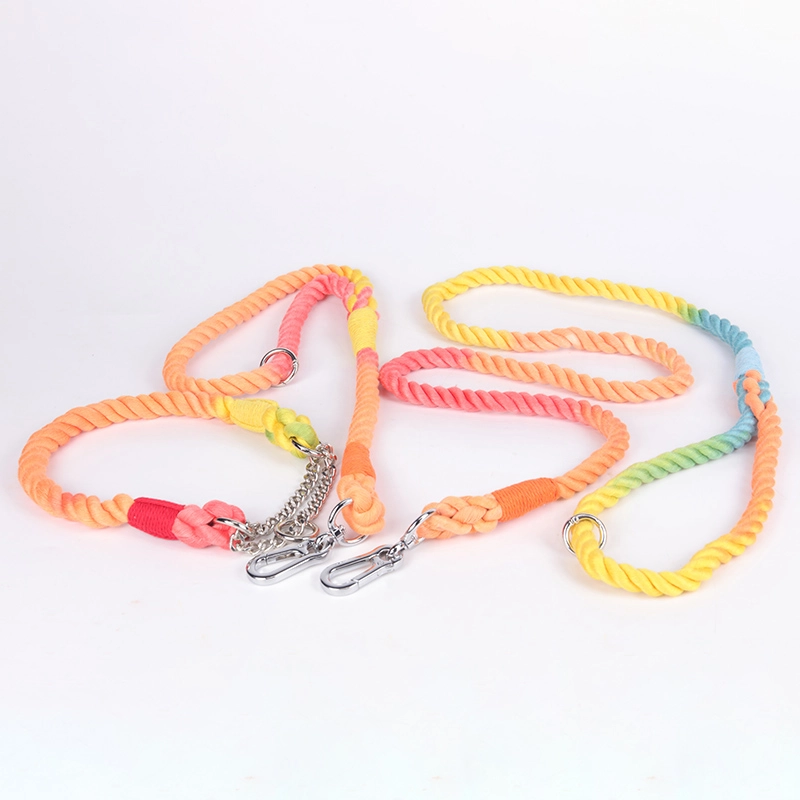 OKEYPETS Оптовая продажа хлопковых поводков и ошейников для собак. Прочный плетеный поводок для бега собак с ошейником. 10