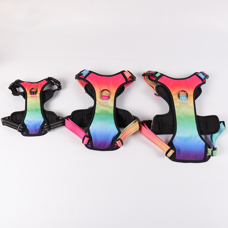 Harnais tactique personnalisé pour animaux de compagnie, gilet avec lumière LED, robuste, anti-traction, rembourré, réfléchissant, rechargeable, pour chien. 3