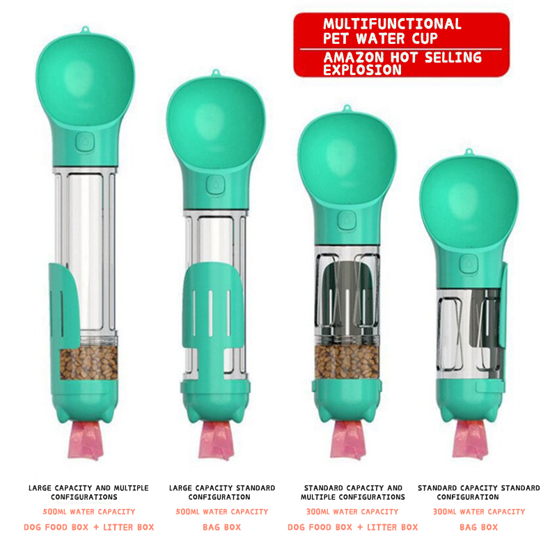 OKEYPETS Vente en gros Bouteille d'eau portable pour chien, distributeur 4 en 1, gamelle d'eau pour animaux de compagnie, mangeoire extérieure 2