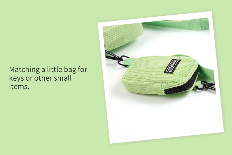 OKEYPETS Аксесоари за домашни любимци, кадифена чанта за пътуване с кучета, персонализирана и презрамка, торбичка за лакомства за обучение на кучета през тялото 12