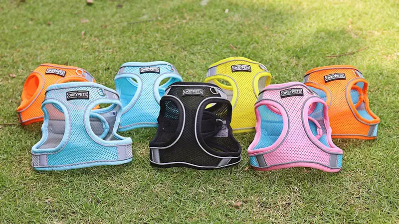 Harnais pour chiots en maille souple OKEYPETS, respirant et anti-traction 1