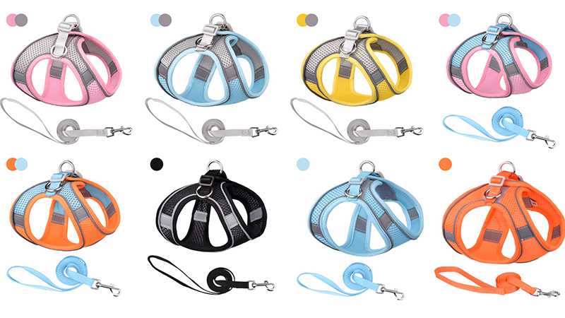 Harnais pour chiots en maille souple OKEYPETS, respirant et anti-traction 14