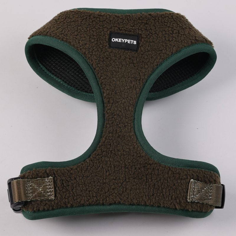 Plüss Sherpa kutyahám és póráz szett, lélegző, meleg kutyahám, dizájner kutyamellény hideg időjárásra 2
