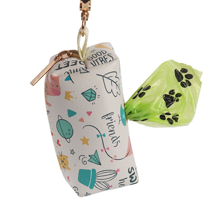 Distributeur de sacs à déjections canines en cuir OKEYPETS personnalisé avec logo pour les voyages en extérieur 8