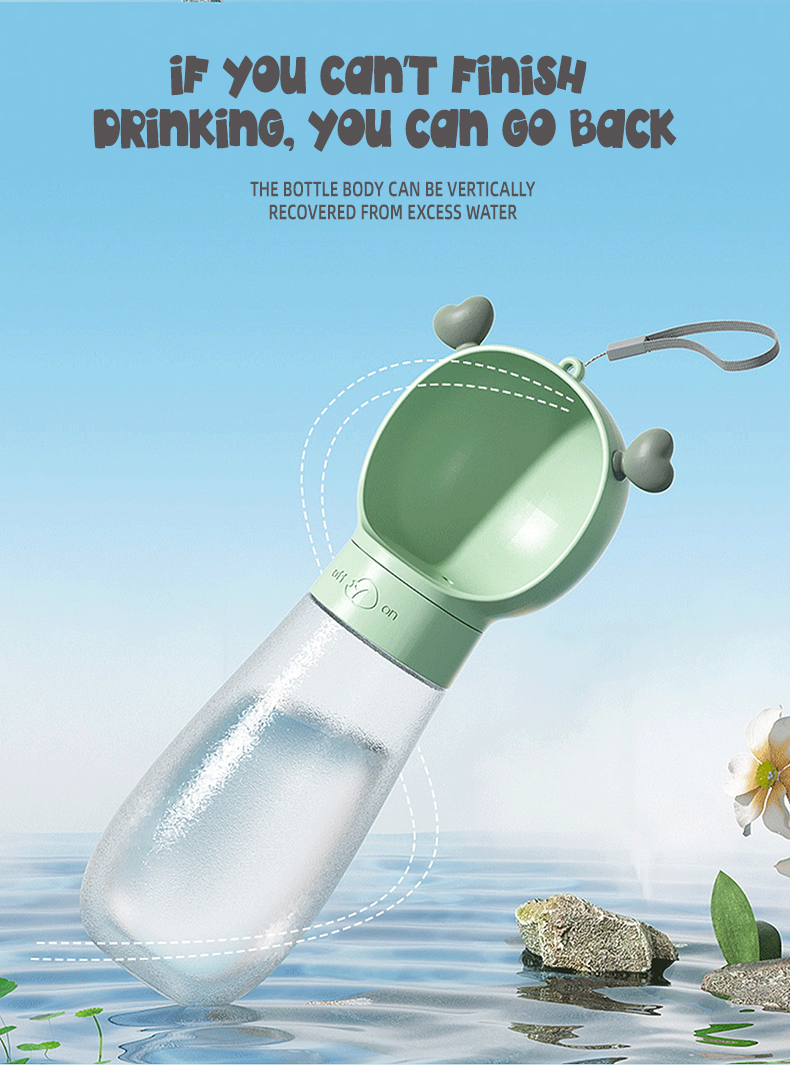 2-i-1 multifunksjonell kjæledyrmatbeholder bærbar vannflaske til hunder drikkeflaske til hunder 21