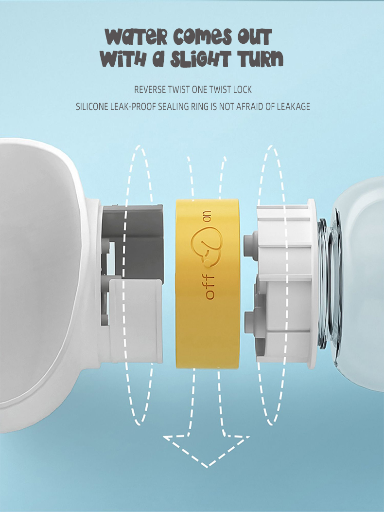 2-i-1 multifunksjonell kjæledyrmatbeholder bærbar vannflaske til hunder drikkeflaske til hunder 6