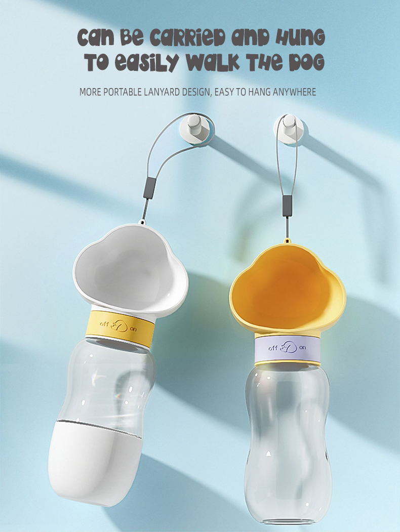 2-i-1 multifunksjonell kjæledyrmatbeholder bærbar vannflaske til hunder drikkeflaske til hunder 12