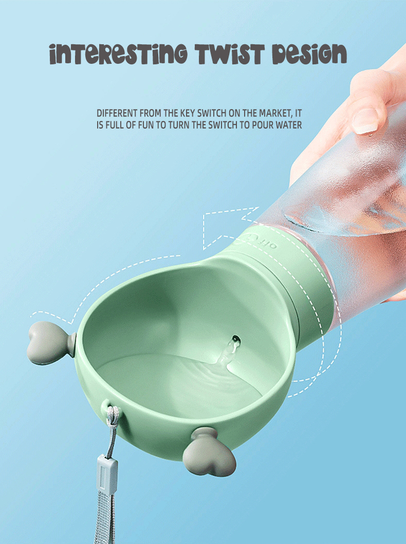 2-i-1 multifunksjonell kjæledyrmatbeholder bærbar vannflaske til hunder drikkeflaske til hunder 20