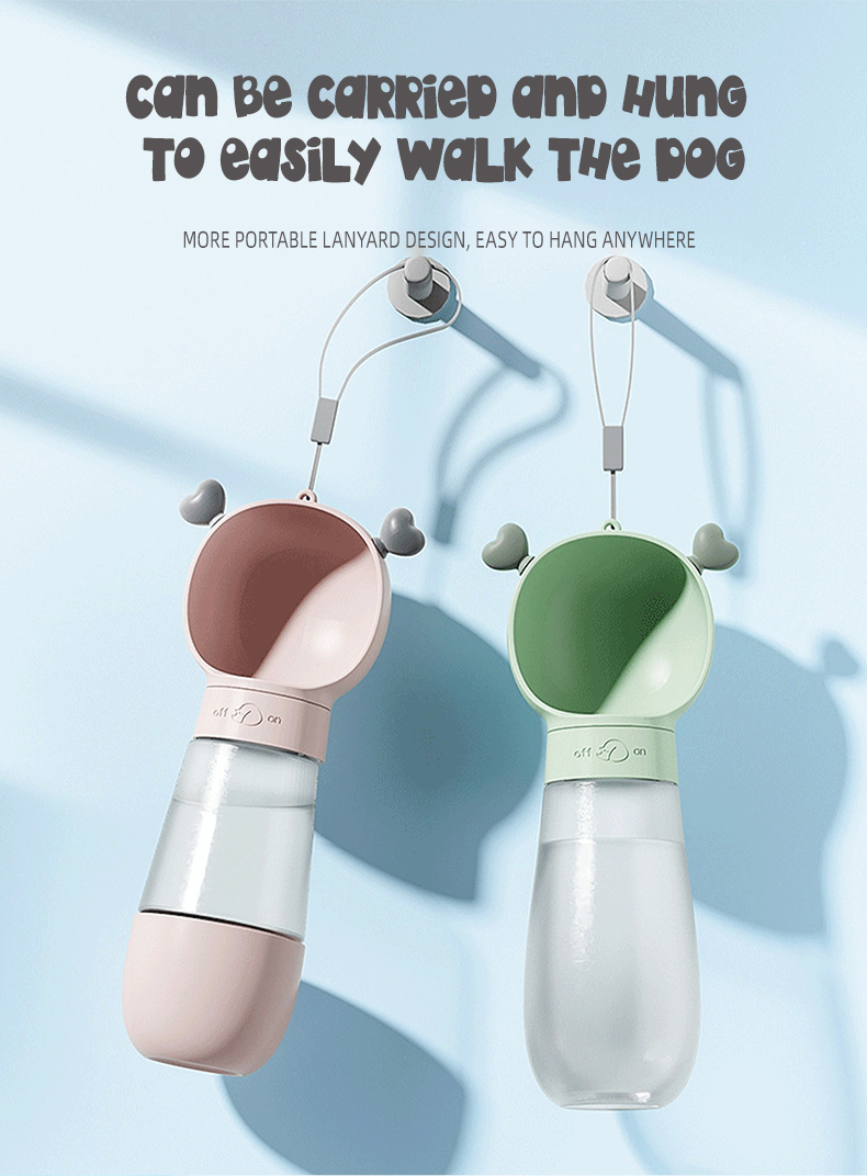 2-i-1 multifunksjonell kjæledyrmatbeholder bærbar vannflaske til hunder drikkeflaske til hunder 24