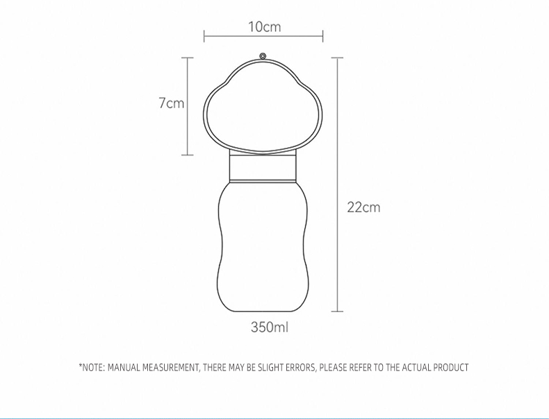 2-i-1 multifunksjonell kjæledyrmatbeholder bærbar vannflaske til hunder drikkeflaske til hunder 16