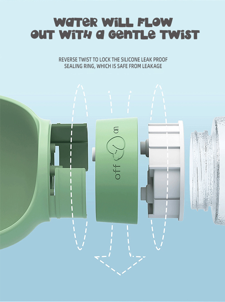 2-i-1 multifunksjonell kjæledyrmatbeholder bærbar vannflaske til hunder drikkeflaske til hunder 19