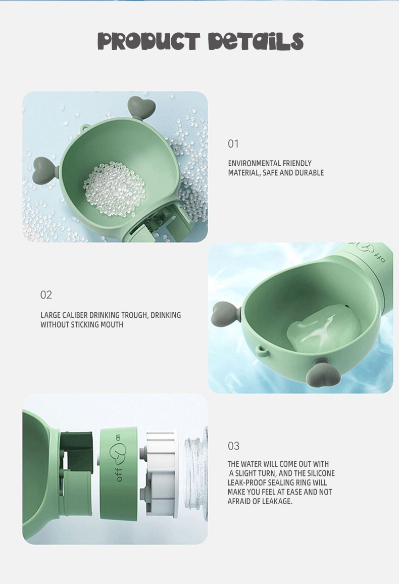 2-i-1 multifunksjonell kjæledyrmatbeholder bærbar vannflaske til hunder drikkeflaske til hunder 27