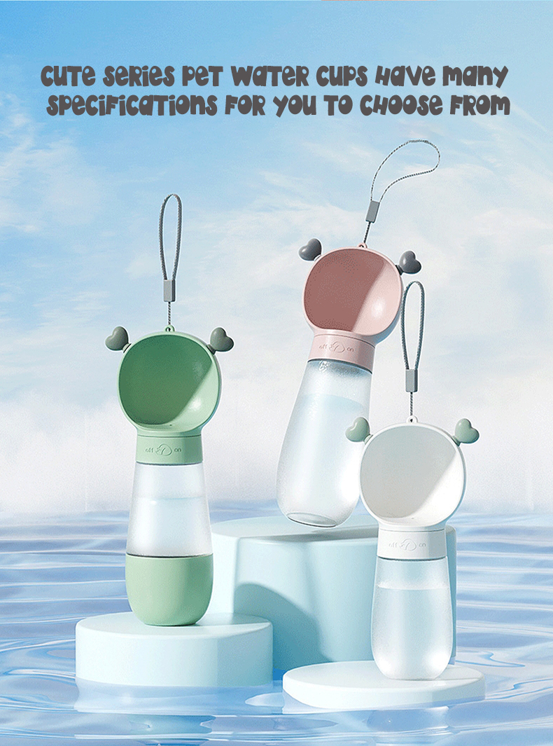 2-i-1 multifunksjonell kjæledyrmatbeholder bærbar vannflaske til hunder drikkeflaske til hunder 26