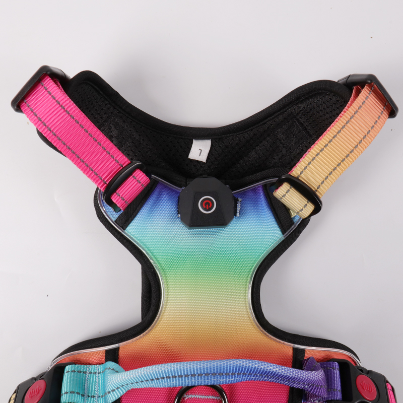OKEYPETS Harnais pour chien rechargeable USB, vente en gros, harnais LED pour chiens de taille moyenne 7