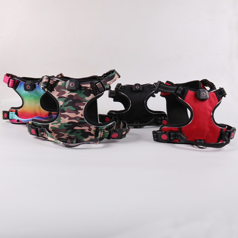 OKEYPETS Harnais pour chien rechargeable USB, vente en gros, harnais LED pour chiens de taille moyenne 3