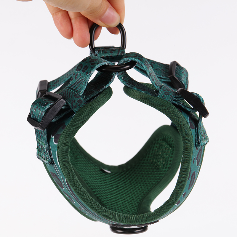 OKEYPETS Brugerdefineret Neopren Sublimeringsdesign Polyester Mesh Komfortabel Justerbar Hundesele Sæt Til Kæledyr 5