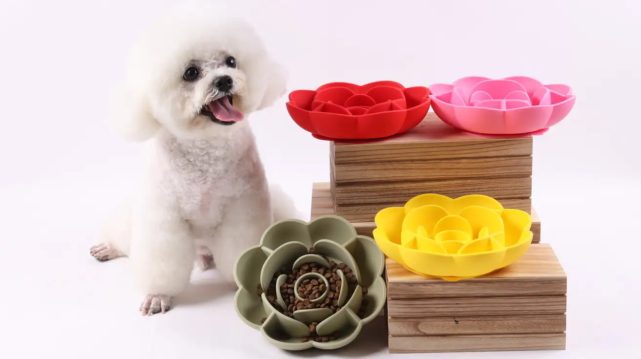 Gamelle anti-étouffement pour chien - Gamelle en forme de cœur en forme de puzzle - Gamelle anti-glouton pour chat et chien 1