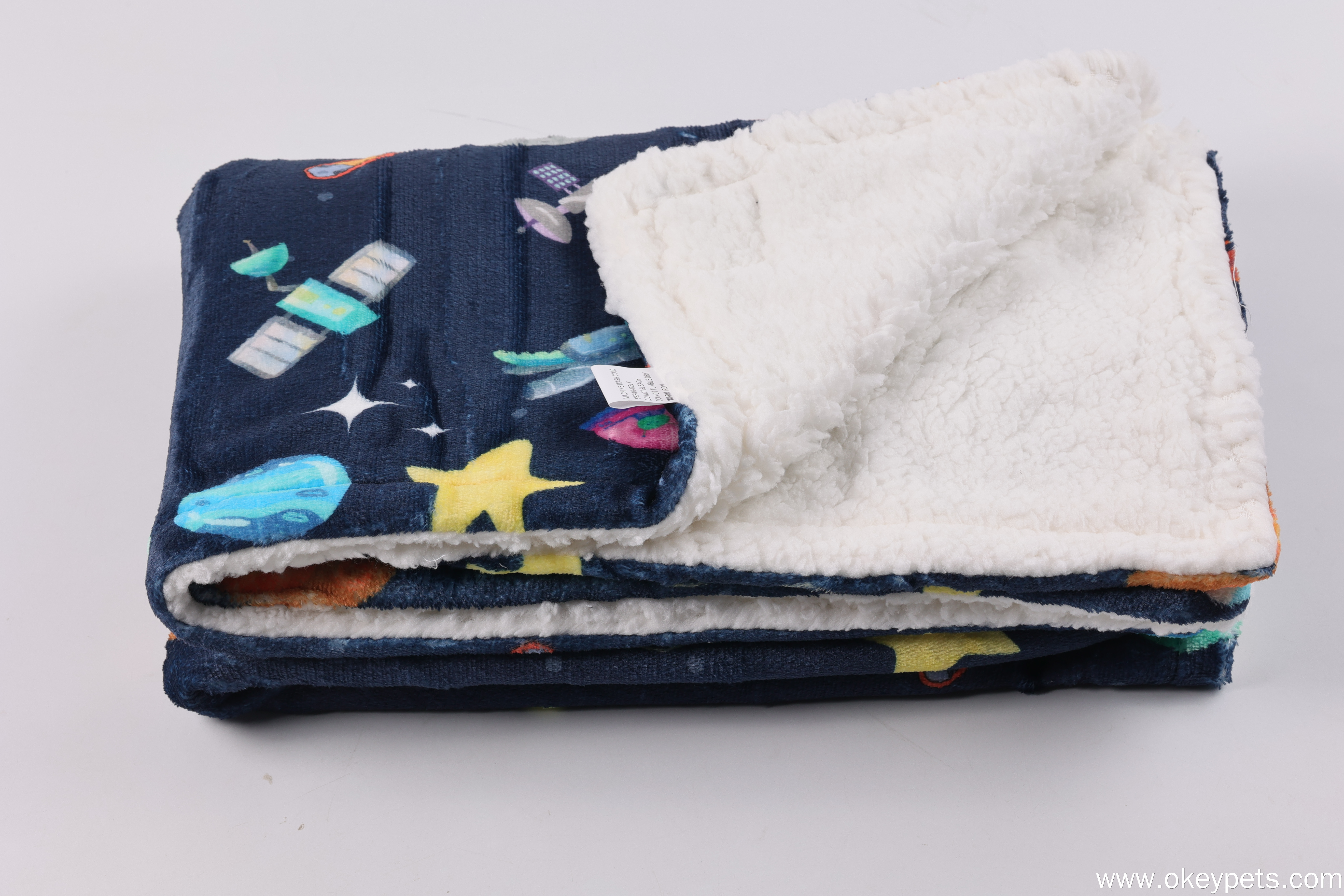 OKEYPETS Couvertures douces personnalisées en sherpa pour animaux de compagnie, couvertures pour chats avec motifs 13