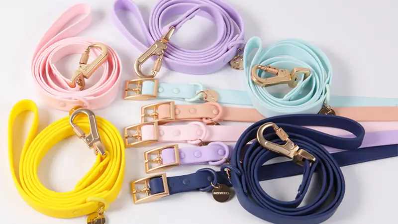 Ensemble de colliers et laisses pour chiens en gros, laisse d'extérieur en PVC, laisse pour chien de course 1