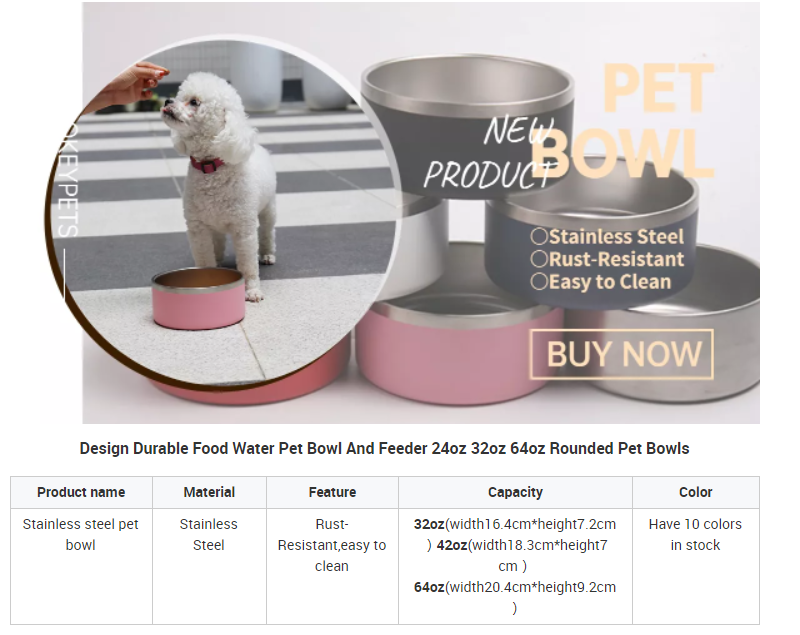 موردون ومصنعون لأوعية طعام وماء الكلاب المصنوعة من الفولاذ المقاوم للصدأ، مانعة للانزلاق، ومعزولة بجدار مزدوج | OKEYPETS 2