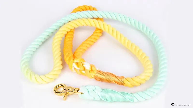Personalized Handmade Cotton Rope Dog Leash 1