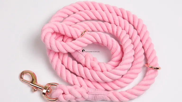 Comfortable Cotton Dog Leash - Fashionable, Heavy Duty, 5ft Length 1