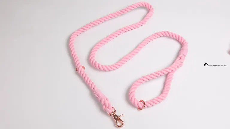 Iall Madraí Rópa Cadáis Mharthanach - Dearadh Faisin, Tromshaothair, Compordach ar na Lámha - 5 Troigh ar Fad" "Iall Madraí Rópa Cadáis Chompordach - Iall Mharthanach agus Faiseanta 5 Troigh, Foirfe do Mhadraí Móra agus Beaga 1