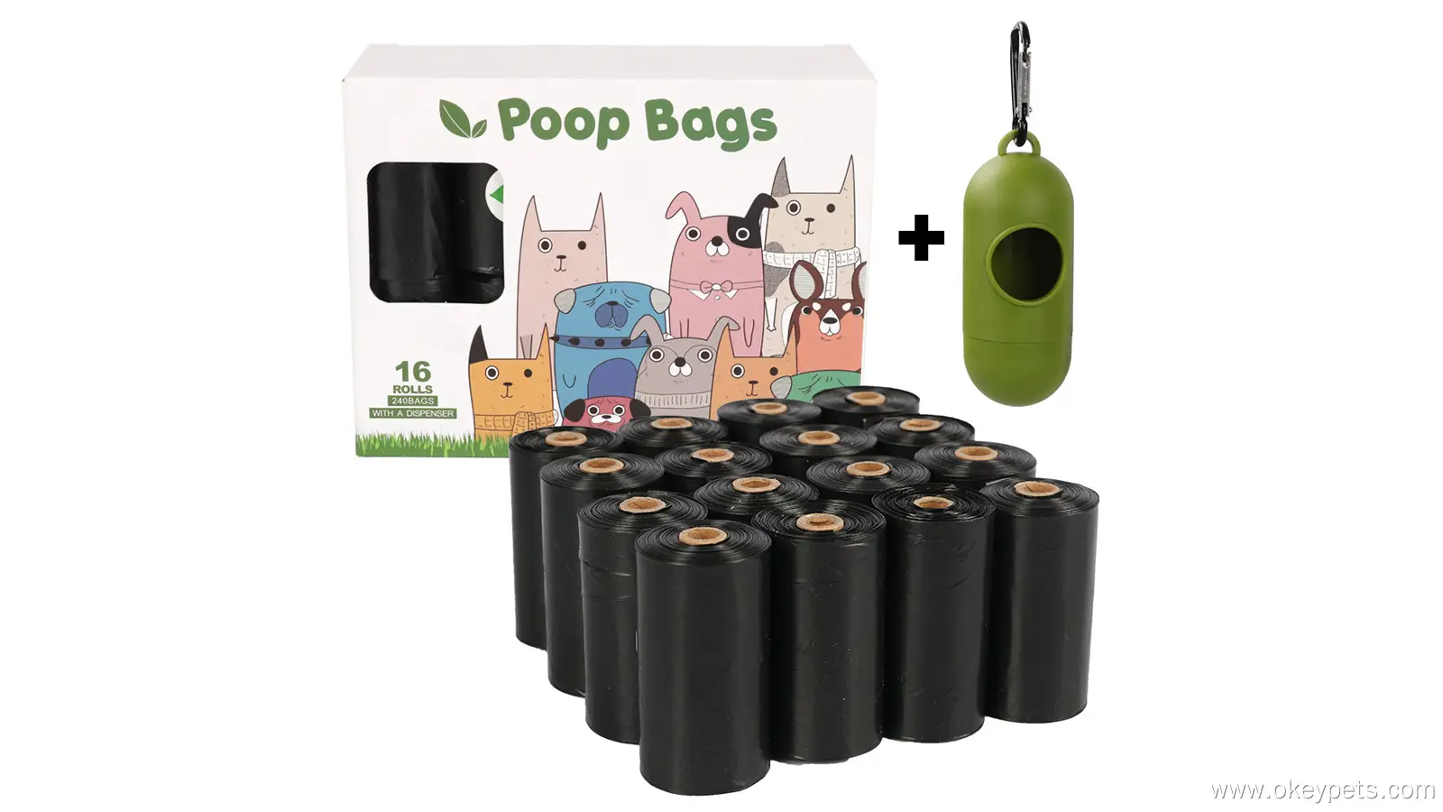 Sacs à déjections animales écologiques en gros, sacs poubelle portables pour animaux de compagnie en extérieur 1